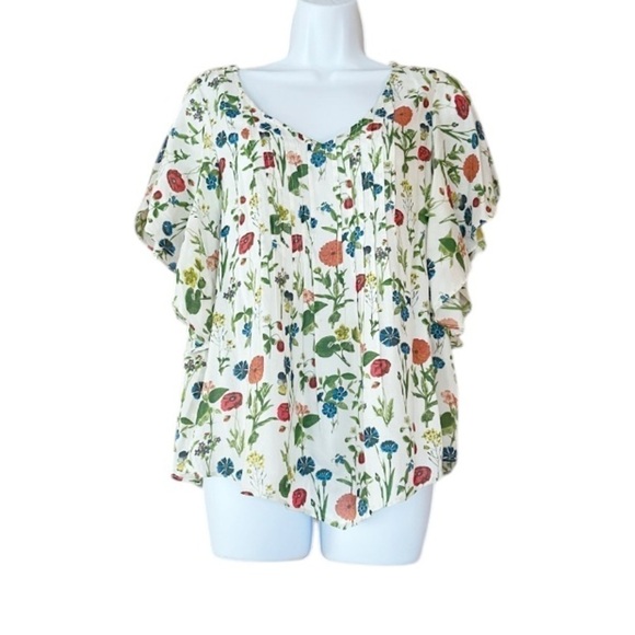 Anthropologie Maeve Fluttered Floral Top - Picture 2 of 6